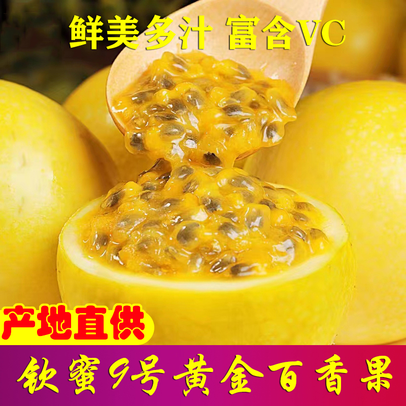 正宗钦蜜9号黄金百香果孕妇水果香甜现摘现发1斤至5斤装原产地
