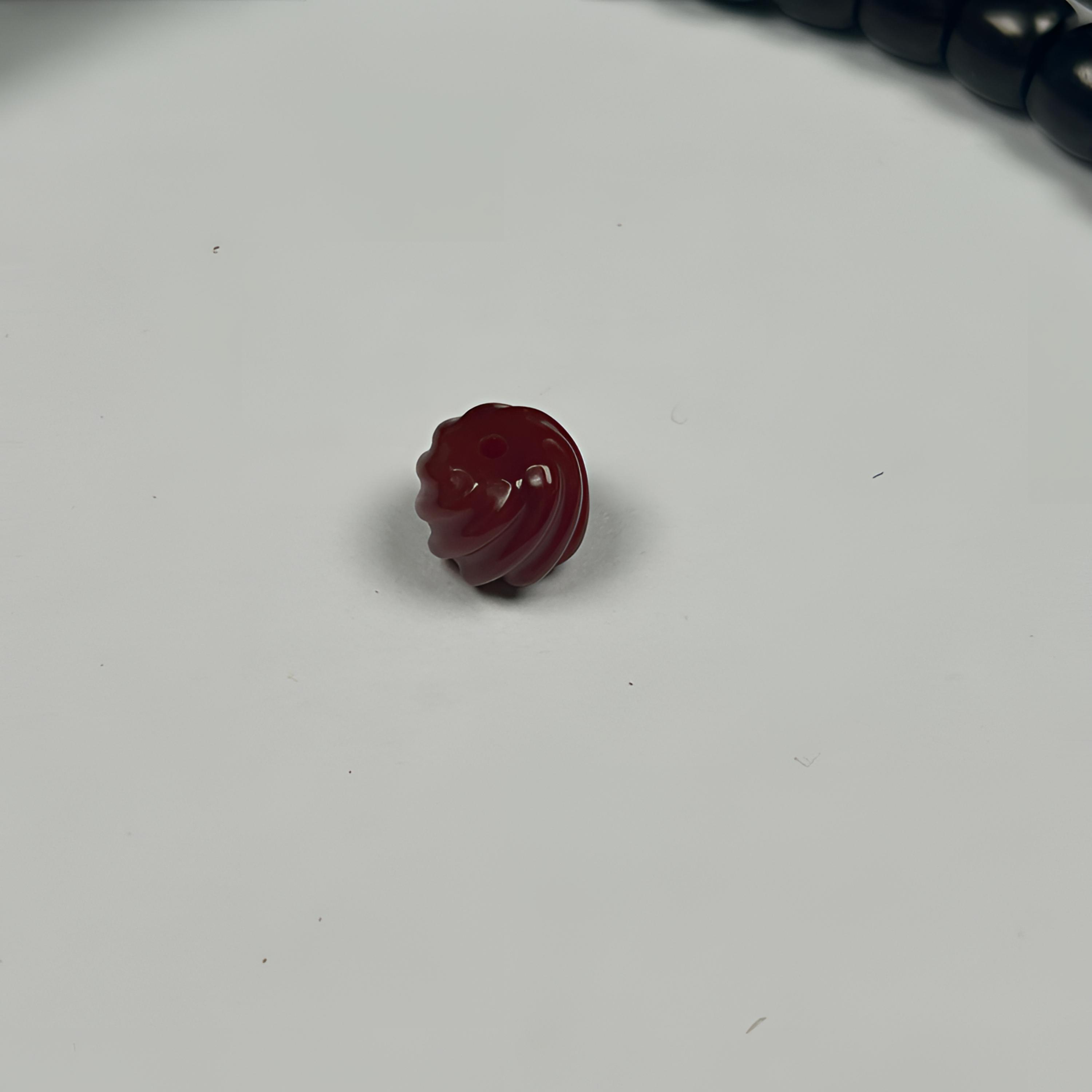 手工南红螺旋珠扭矩配饰珠
