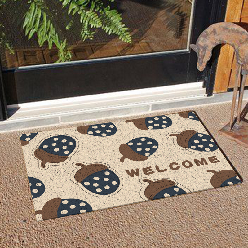 【西域猫】复古松果入户门丝圈地垫防滑脚垫门垫玄关地毯可裁剪脚垫