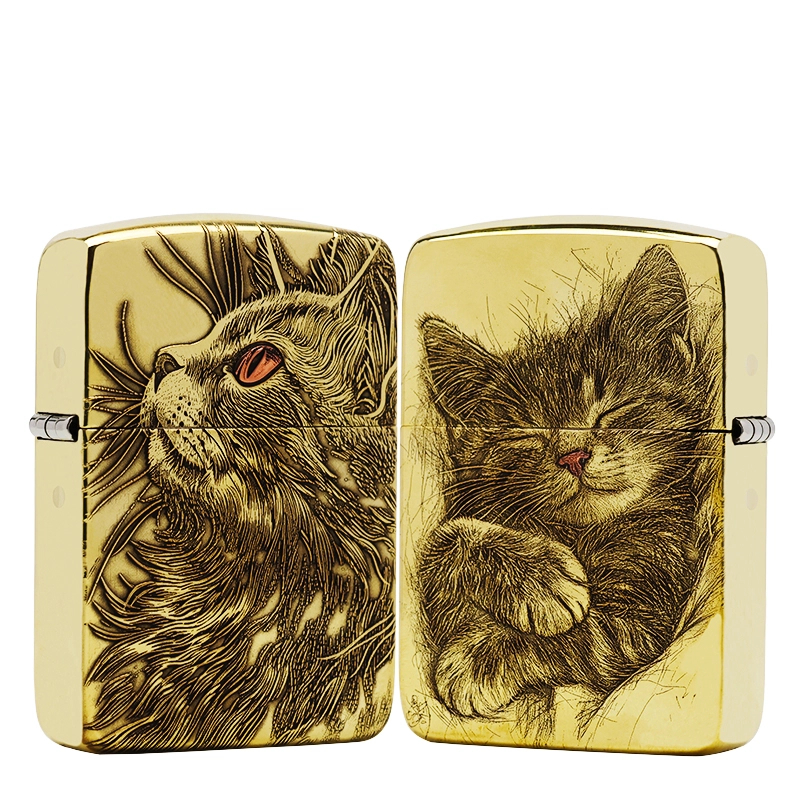 ZIPPO/之宝-1941仰望星空凝视之猫睡猫 打火机DY9913DK【凯亚