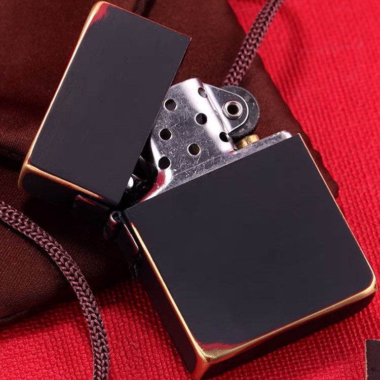 ZIPPO打火机/1935切角-复刻红与黑-简约 复古高端DY9902BJ《凯亚1》