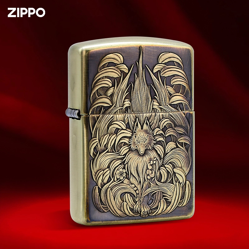 ZIPPO正品打火机/黄铜盔甲九尾狐二代防风送礼DY9912FD【凯亚】