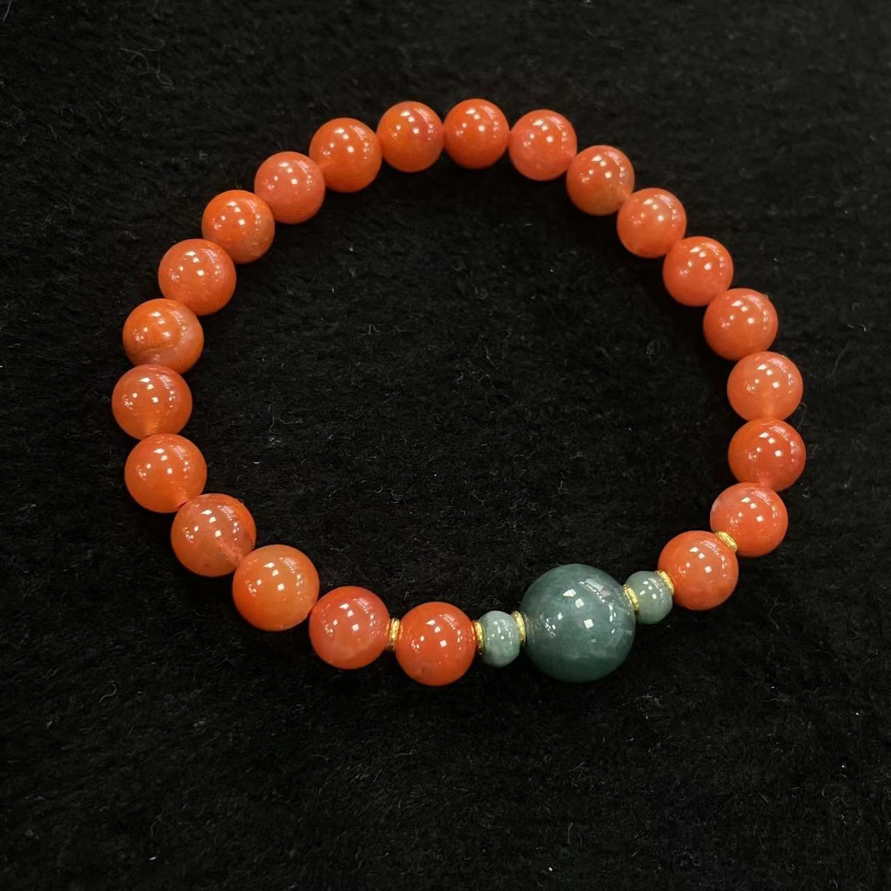 南红翡翠单圈手串 8-9mm FGX015AJJ0902A 多样性发其一