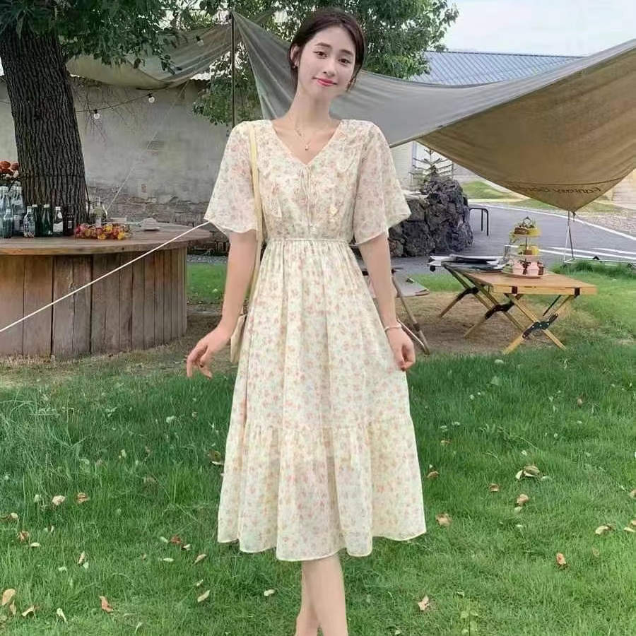 101-200【初白Clothing】 显瘦时尚气质甜美复古女装