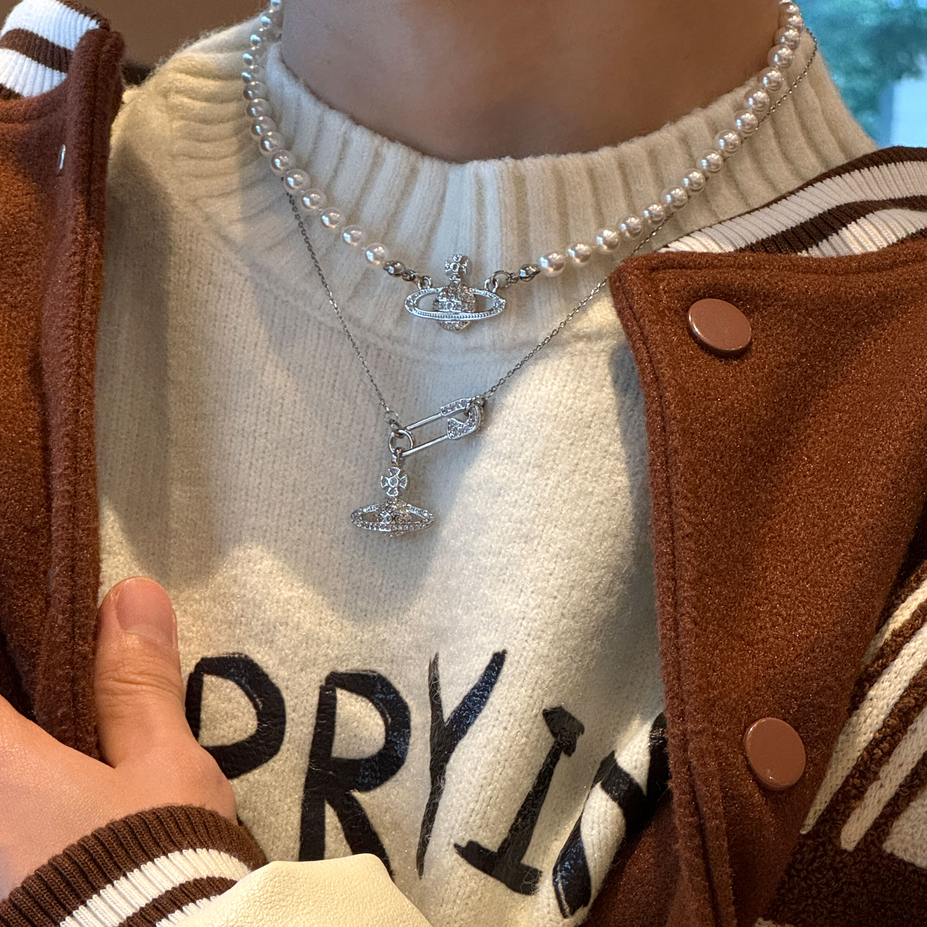 铜合金项链 【星球套装】太后链2条装星球项链高级小众拼接情侣