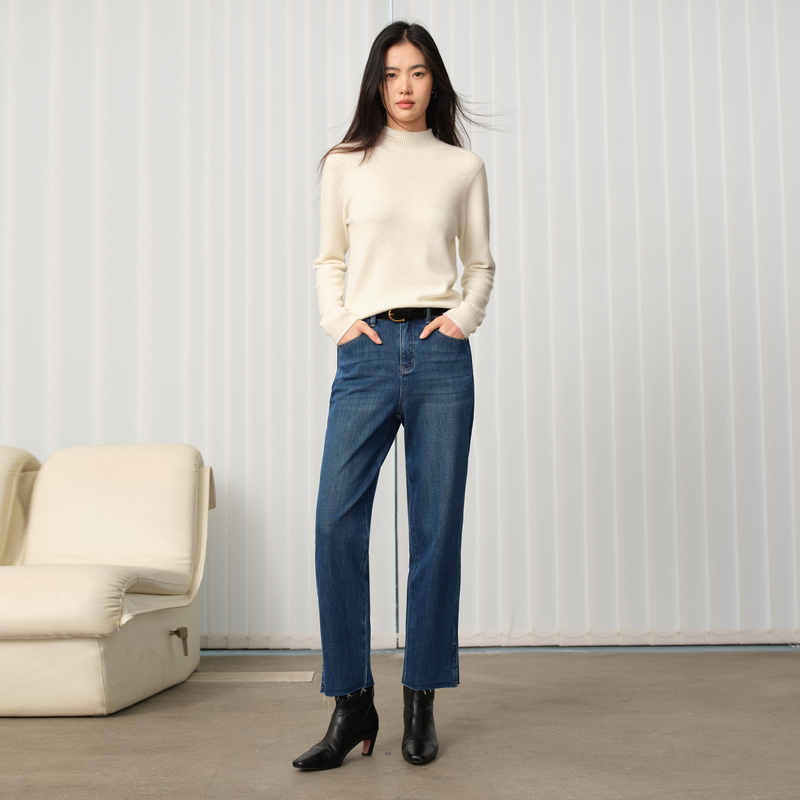 【衣衣专属】伊芙丽加厚版暖心绒发热科技面料显瘦牛仔裤1FA953391