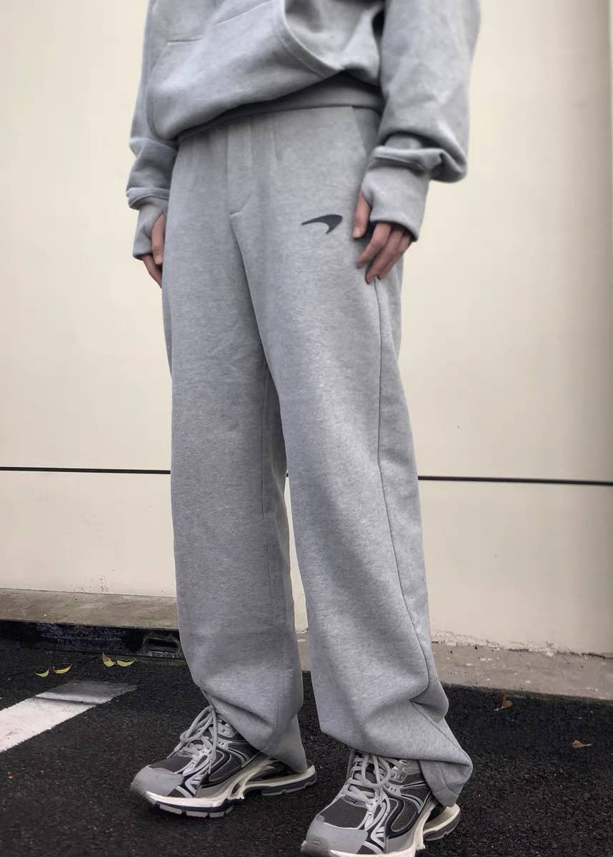 ttelen. 黑/灰色 针织运动卫裤 580g有机棉 抵御秋冬的安全感男女