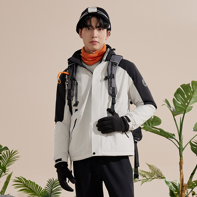 乔丹梭织风衣男2025秋季加绒保暖防风防泼水运动服QDFFD3244520B