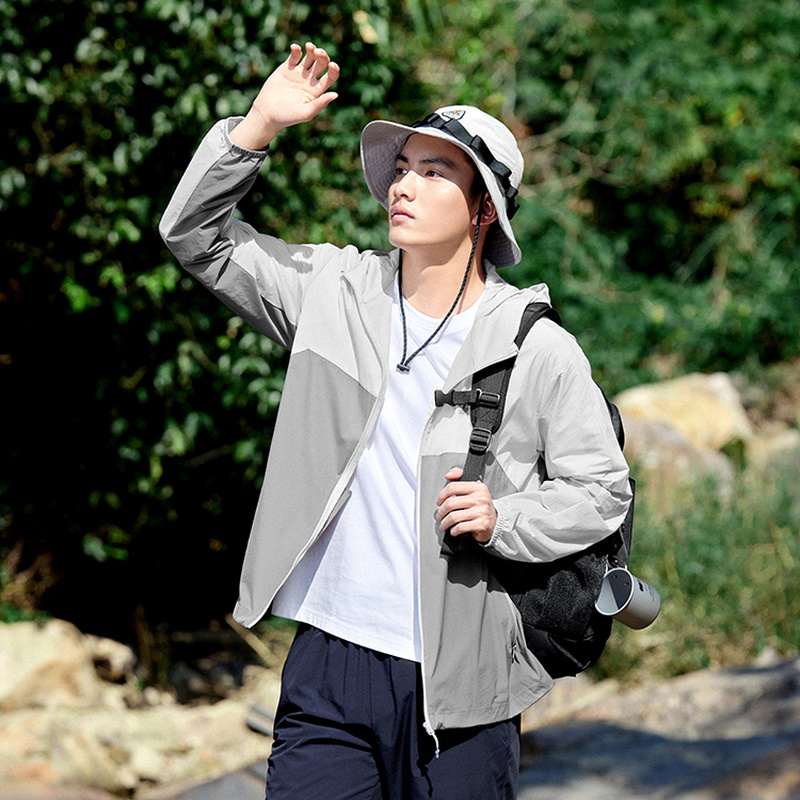 乔丹晒梭织风衣男2025夏季防晒专业运动户外冰感外套FFD23241421