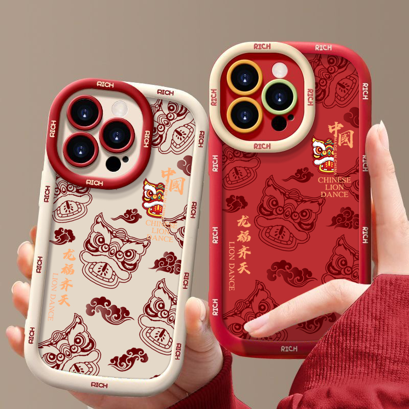 新款醒狮龙福齐天适用红米note12手机壳小米note12Pro防摔12turbo