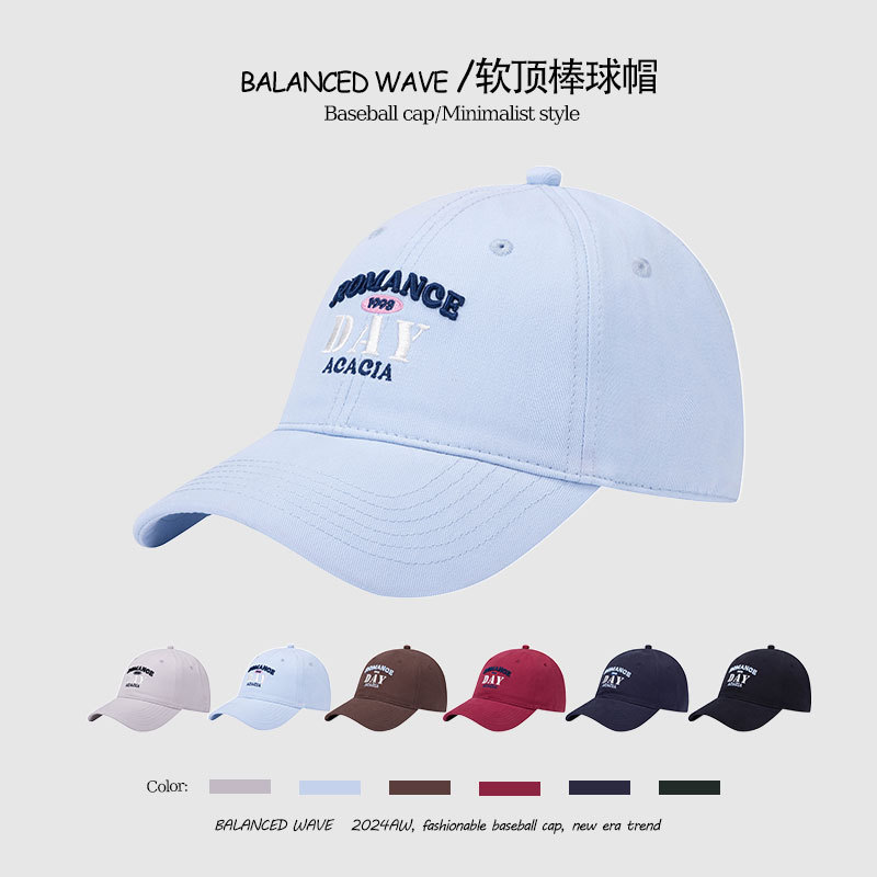 【长帽檐】x【1998】 韩国多巴胺棒球帽高级感大帽子遮阳防晒帽户外