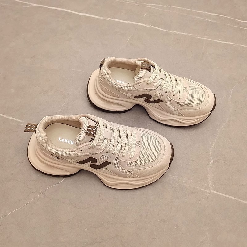 欧洲站复古老爹鞋女ins潮2023年秋季新款百搭厚底增高休闲运动鞋