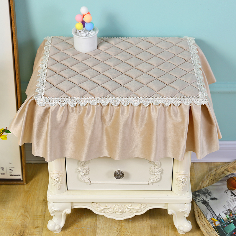 绗缝床头柜防滑床头柜罩荷兰绒加厚床头柜盖巾多用途盖巾定做