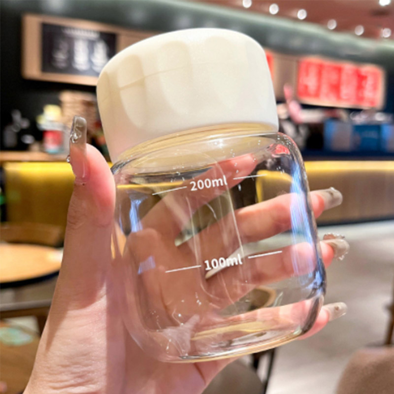 玻璃杯胖胖杯（颜色随机）