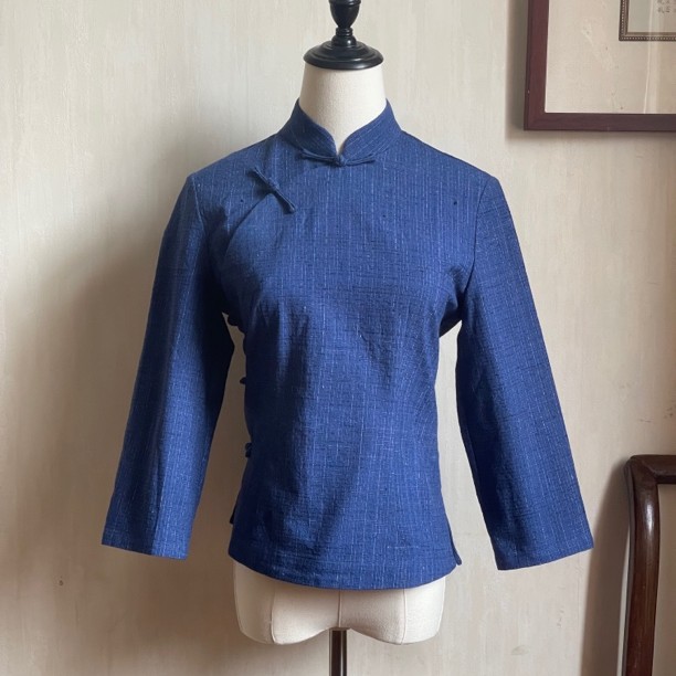 上海老土布手工中式上衣