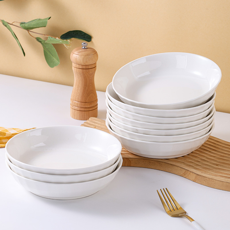 出口外贸7英寸圆盘6只装 陶瓷餐具