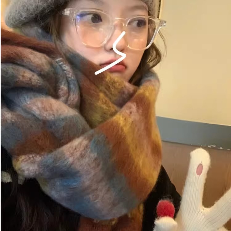【爆款热卖中】加厚保暖围巾女冬百搭圈圈纱围脖软糯加长2023新款
