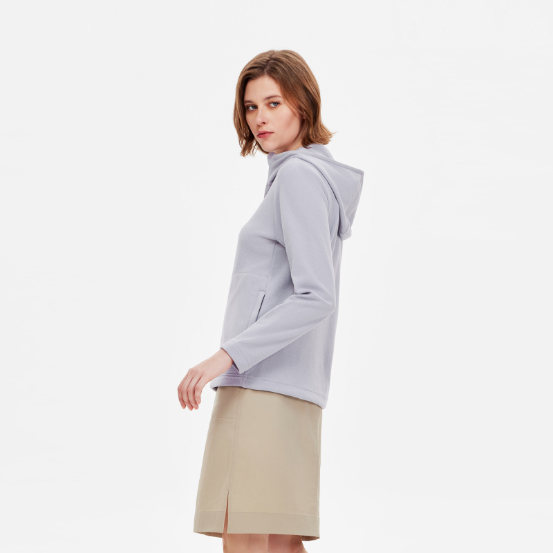 【爆款限时优惠】AIGLE艾高POLARTEC户外连帽半拉链抓绒衣BD28