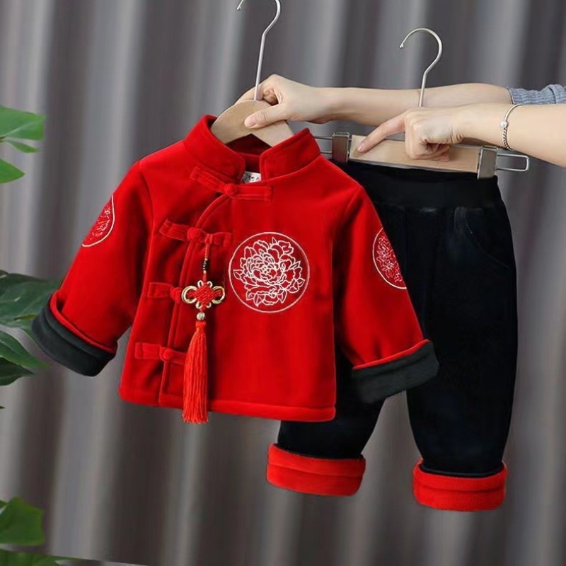 宝宝周岁服装男秋冬装喜庆婴儿唐装小童汉服小男孩汉服男童汉服