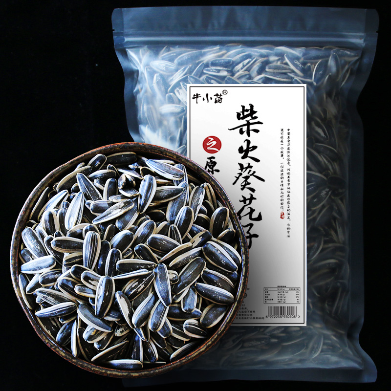 牛小苗柴火炒瓜子原味道363葵花籽坚果炒货休闲零食小吃500g*1袋