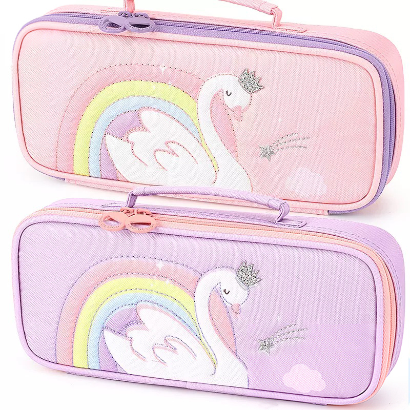 高颜值中学生日系笔袋多层多功能大容量创意学生便携收纳笔盒卡通