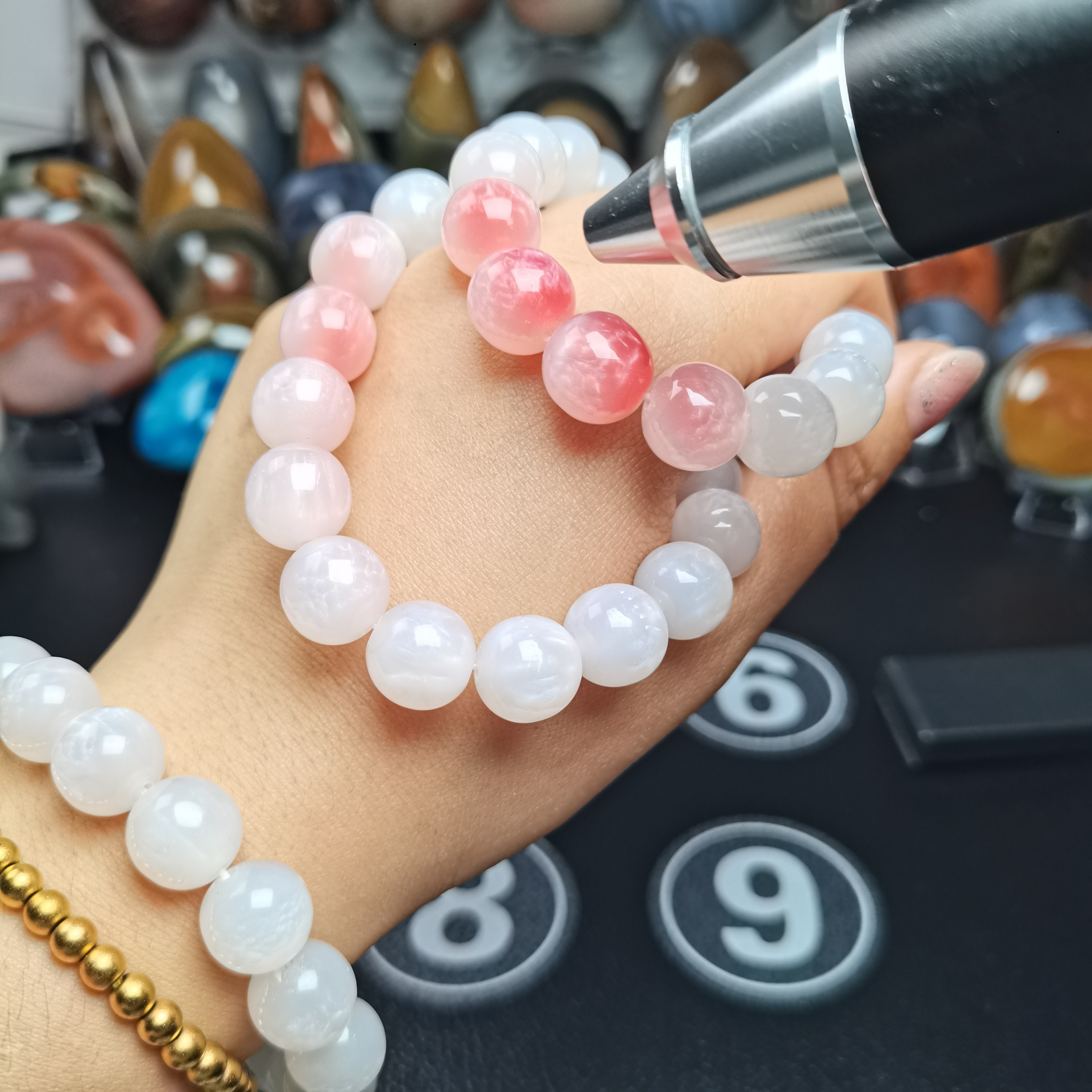 珊瑚脂海云母饰品  遇紫外线变色 支持全国复检