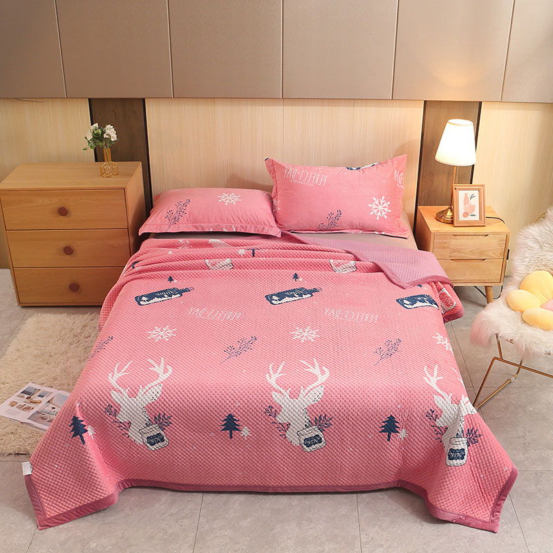 牛奶绒毛毯加厚冬季加绒床单床盖绒毯床上毯子保暖防滑宝宝绒盖毯