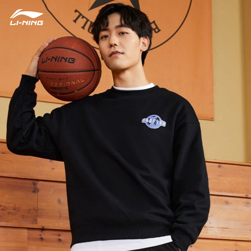 LI-NING/李宁李宁反伍男女同款加绒保暖套头卫衣圆领运动休闲服