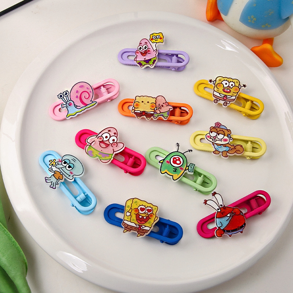卡通可爱风网红ins发夹海绵宝宝卡通全系列发卡