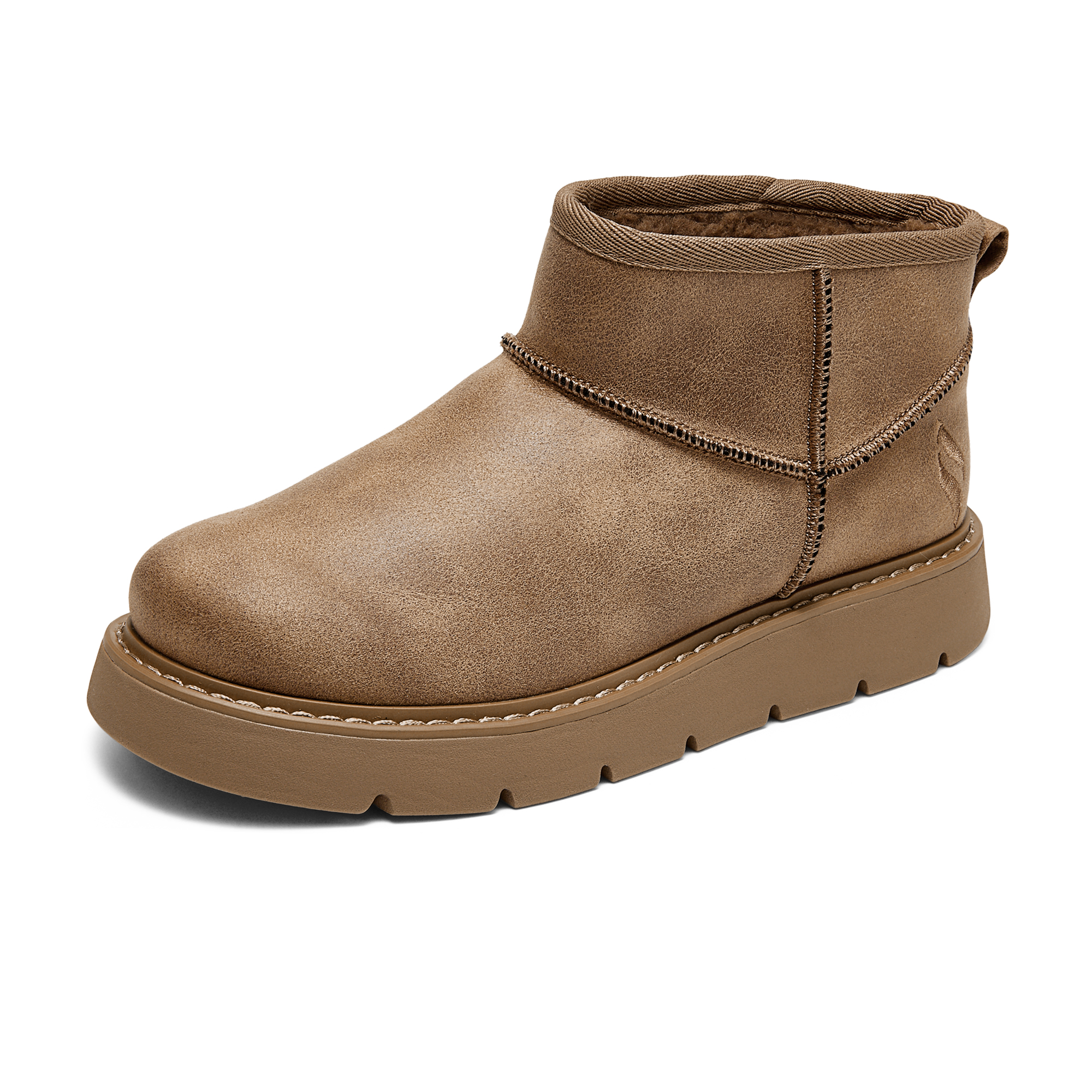 斯凯奇/冬季新款加厚皮毛一体雪地靴套筒高帮保暖靴子16901