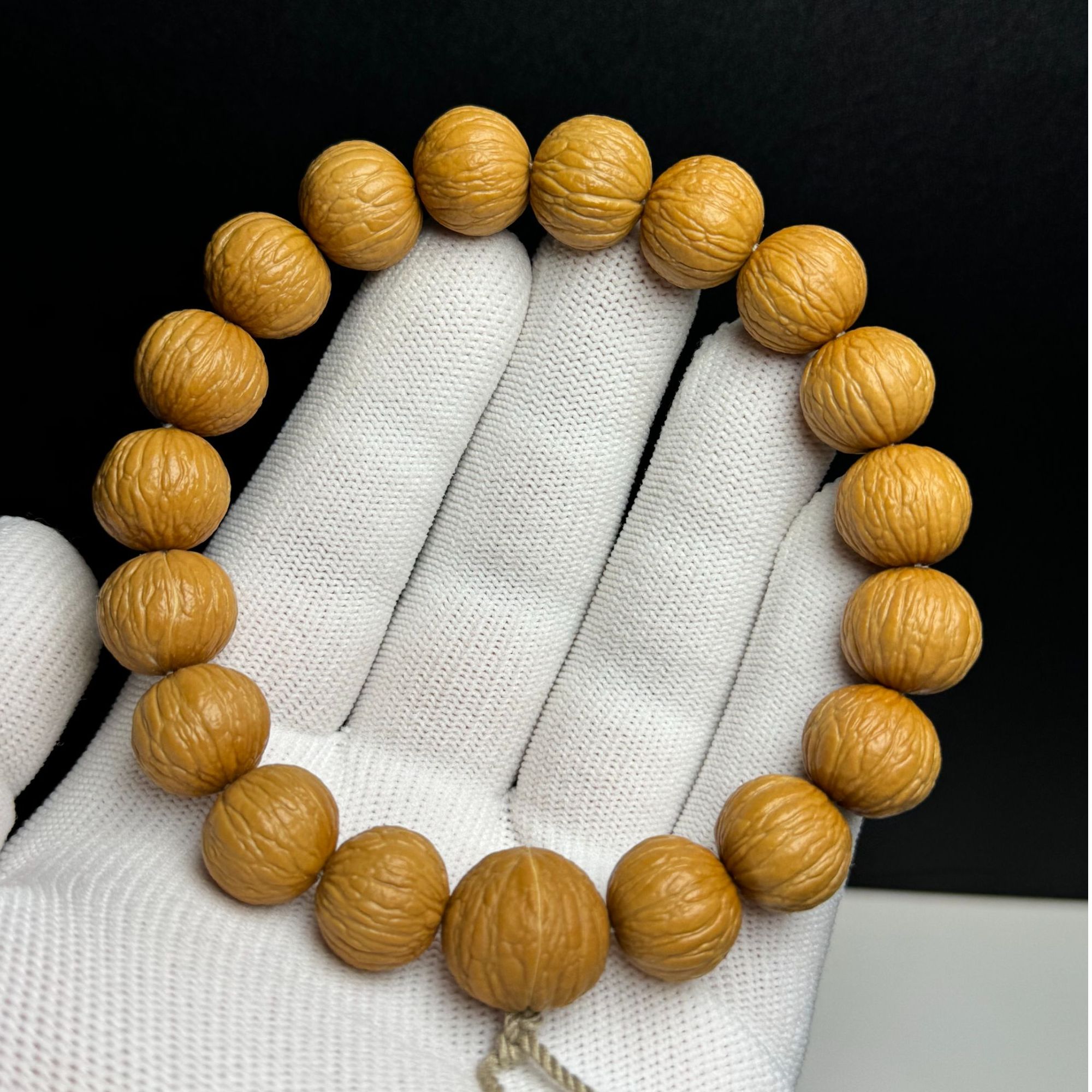 大壮臻选-猴头核桃磨盘凤羽三维同尺猴头手串