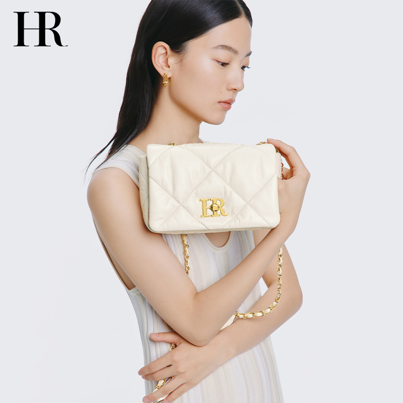 HR赫莲娜女包经典小香风菱格链条包通勤单肩斜挎包高级感轻奢女包