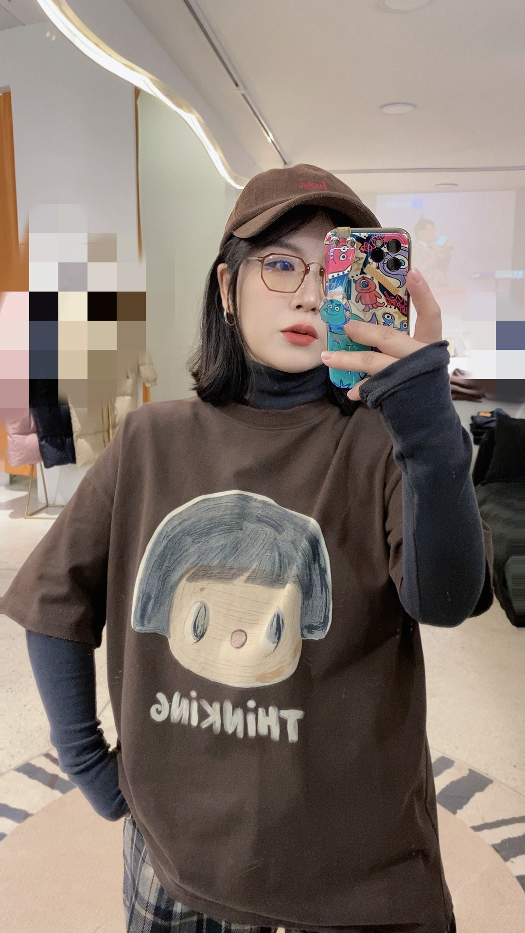 思咪嗒大头娃娃加厚韩版T恤