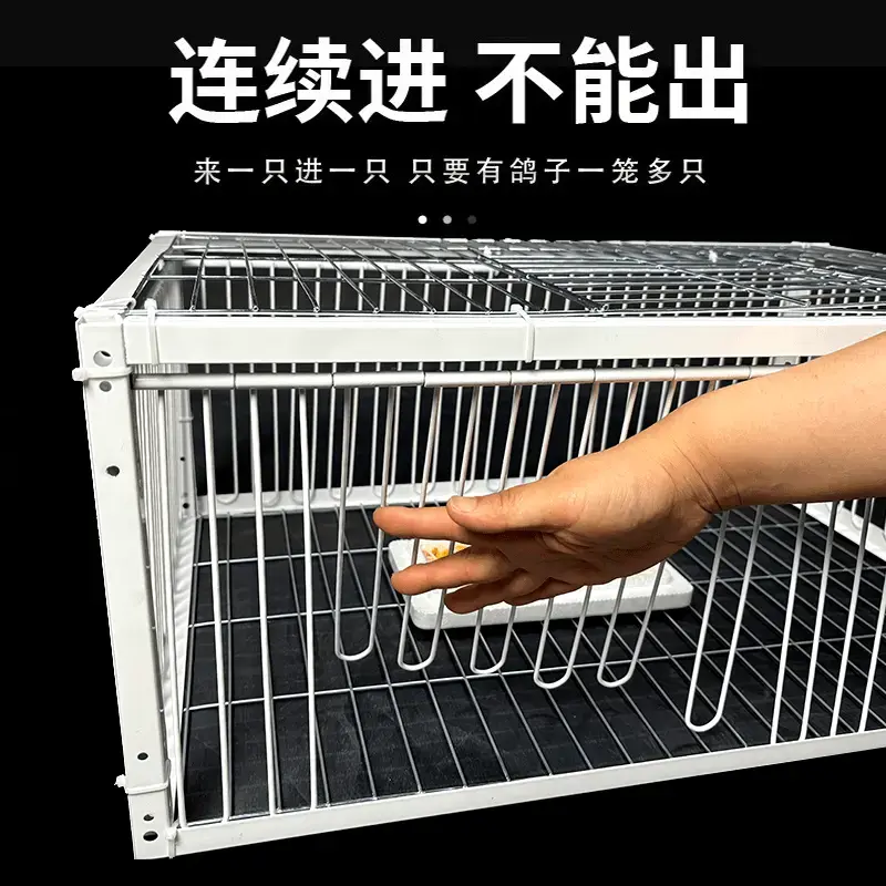 新款天落笼鸽子笼加厚加密收鸽子活络门撞门户外家用家禽养殖笼