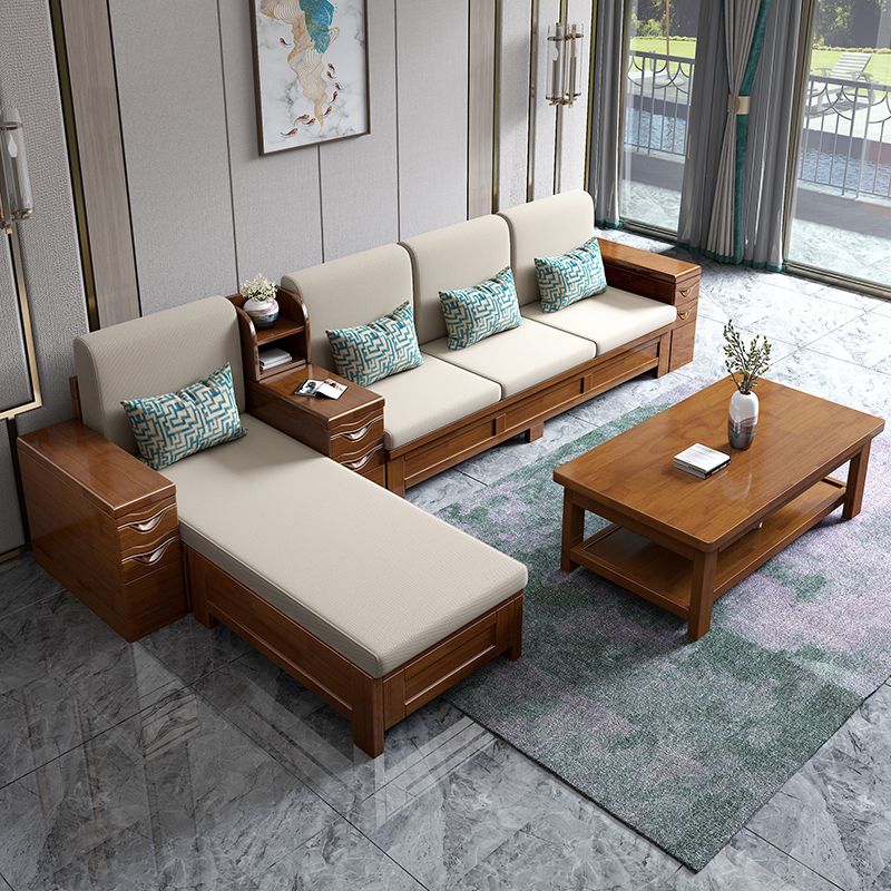 2024新款实木沙发冬夏两用小户型沙发新中式高箱储物木质家具佛山