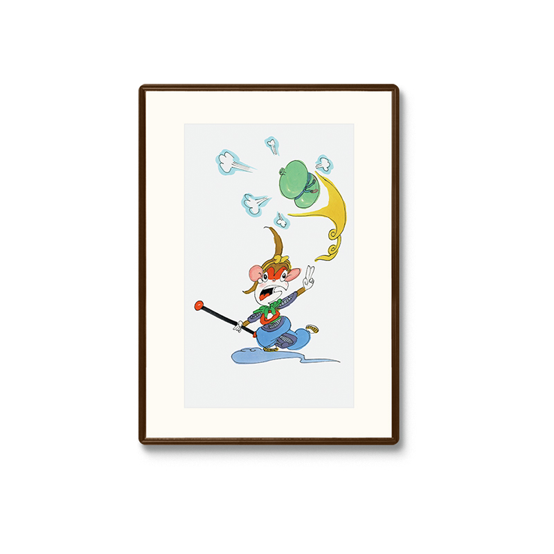 蔡志忠【宝葫芦孙悟空】手工丝网版画 玄关装饰画 客厅挂画 