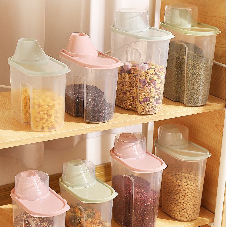 五谷杂粮收纳盒大号食品储物罐塑料家用干货密封盒带盖厨房收纳罐