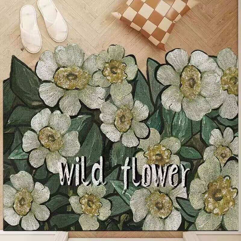 轻奢复古油画风地垫家用玄关进门地垫入户门刮泥蹭土可裁剪可定制