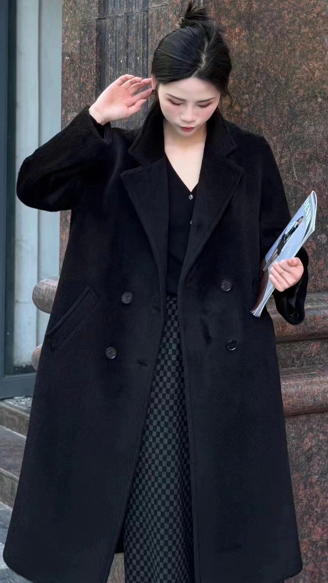 易缔媤女装时尚毛呢大衣