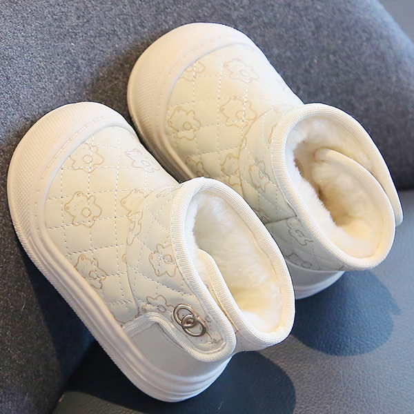 冬季男女小童学步鞋加绒加厚软底防滑婴儿二棉鞋宝宝1一岁学步鞋3