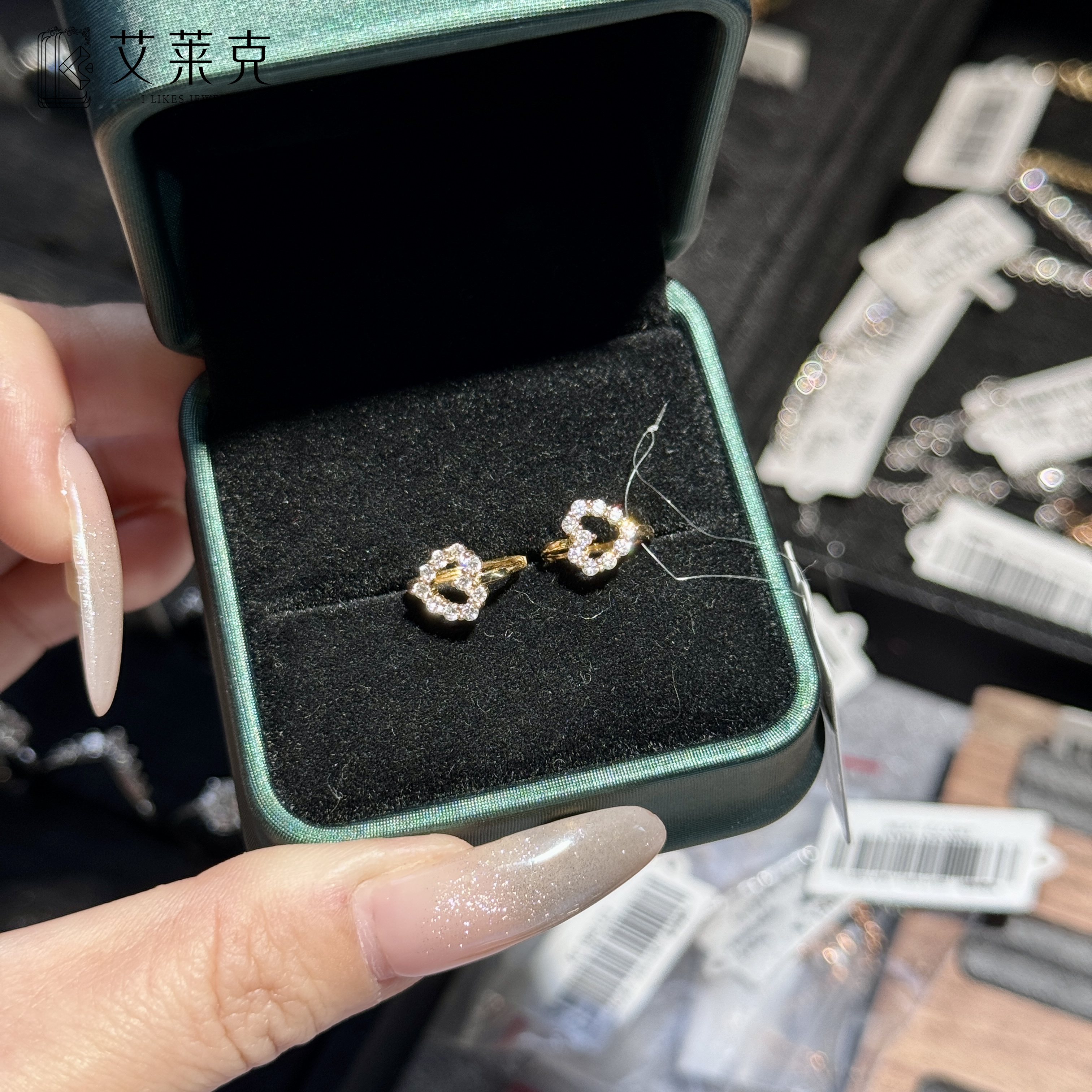 【念慈专属】18K真钻甜心耳圈气质轻奢时尚经典精致