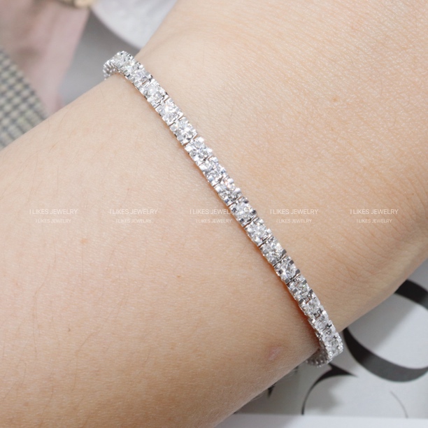 【念慈专属】18k1.43ct牛头钻石手链女满圈奢华满钻百搭2.5分