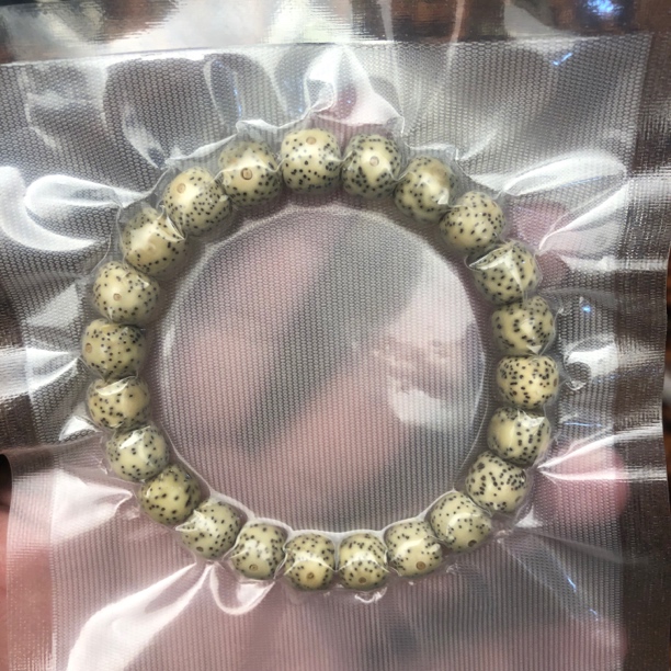 阴皮石玉料星月菩提单圈10*9小单圈原生态星月菩提绕指柔男女款