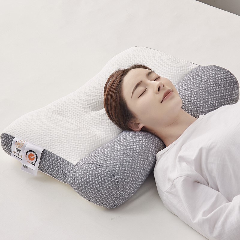 麦德琳日本反牵引枕头睡眠颈椎病专用男枕芯一对装单人睡觉助眠