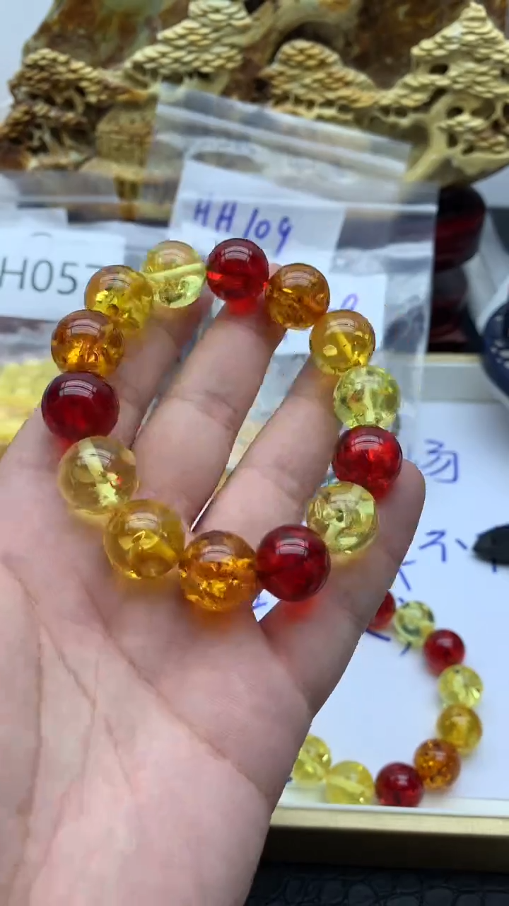 【闪购商品】琥珀手链未镶嵌HH064 手串