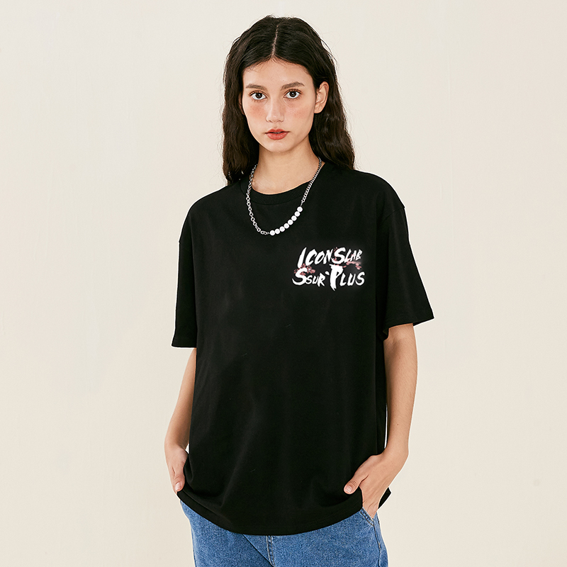 【苏新皓同款】ICS联名SSUR PLUS水墨山短袖情侣宽松T恤国潮潮流