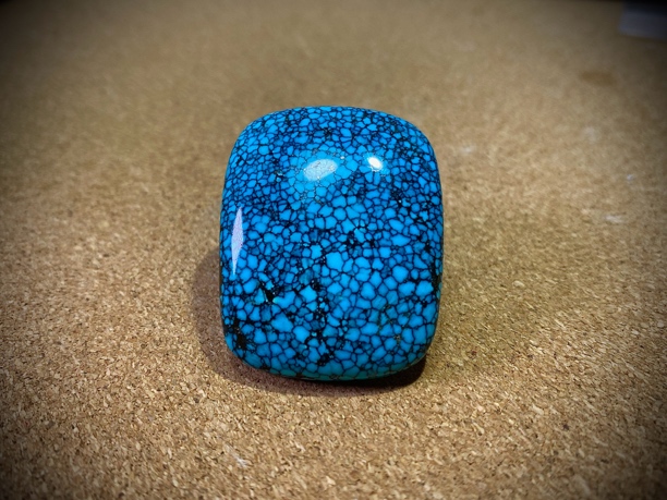 原矿绿松石云盖寺料乌兰花平安牌纯天然