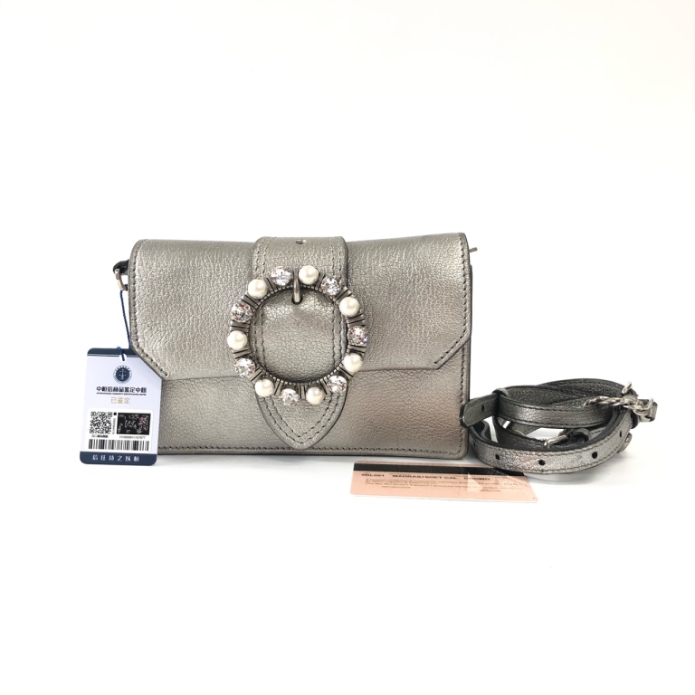 95新 MIU MIU/缪缪 安洁利严选  缪缪miumiu珍珠包 WHZ409534H