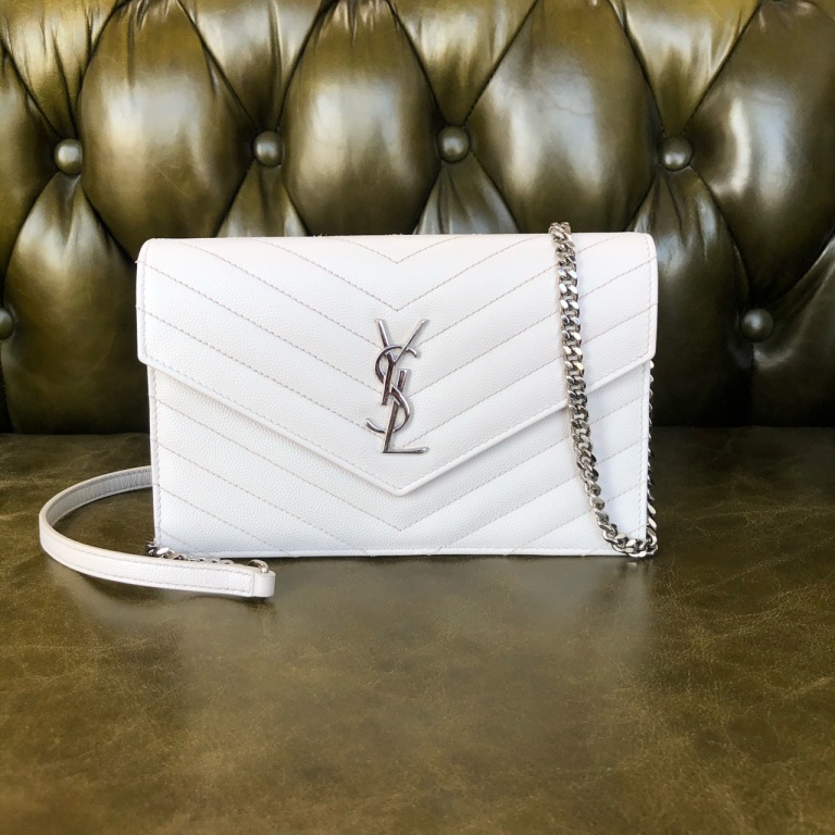 95新 YSL/圣罗兰 安洁利严选 YSL白银cassander单肩包WHZ410258