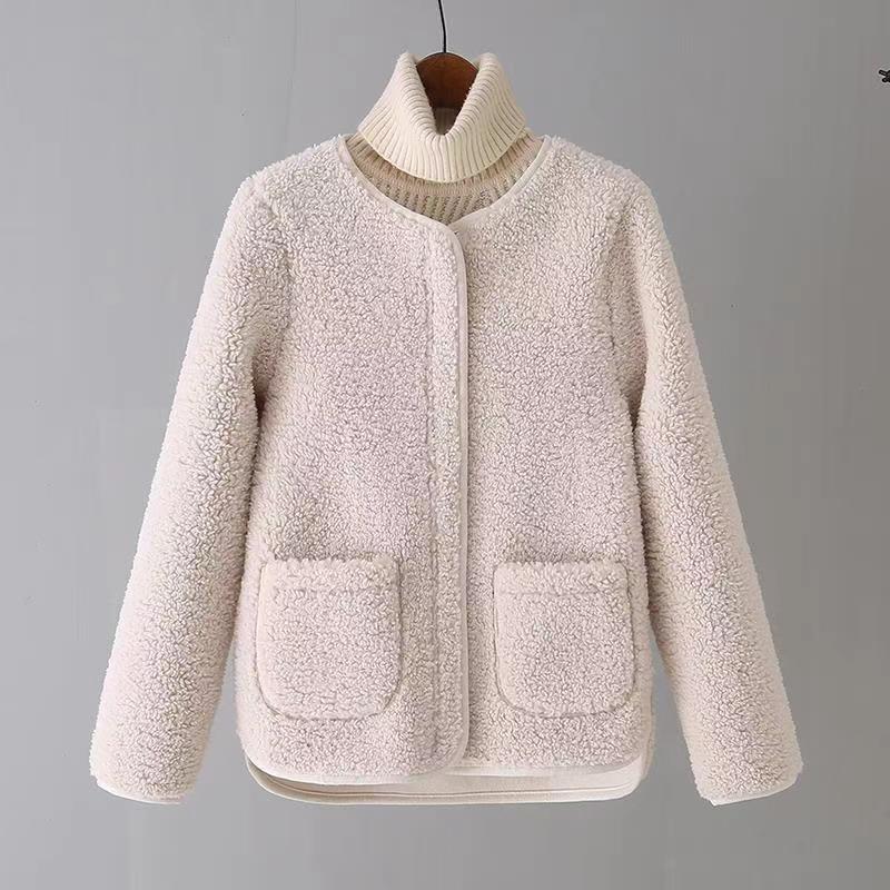 摇粒绒外套女秋冬款百搭新款韩版休闲长袖上衣